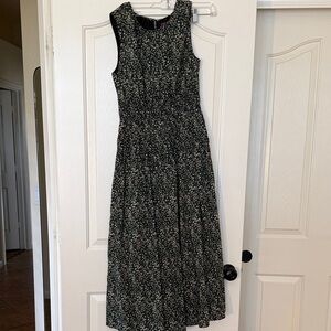 J Crew Hyacinth Dress in Liberty Fabric Black Floral Midi Dress - NWOT